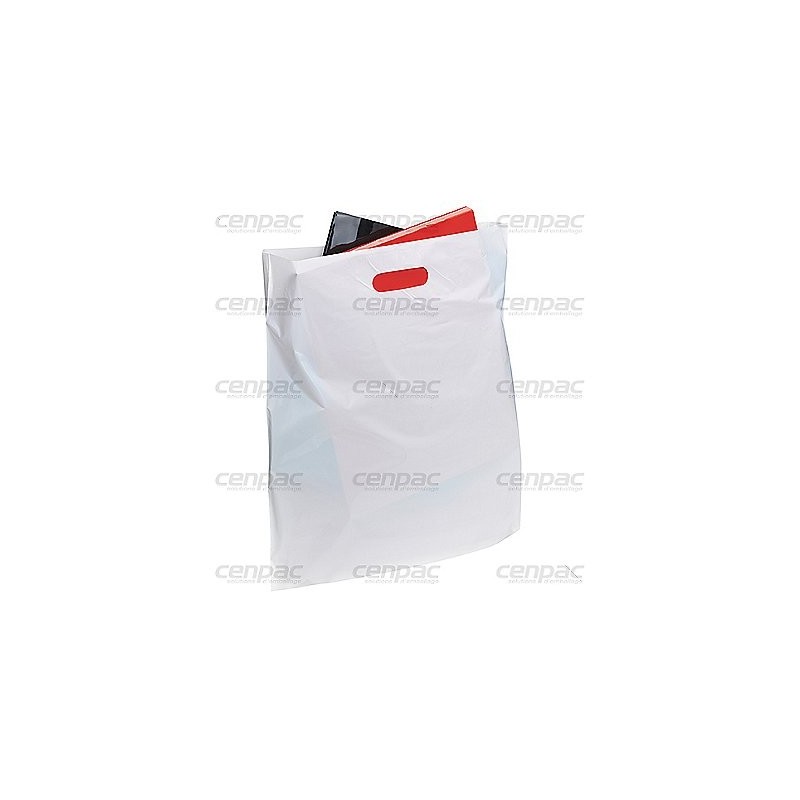 Sac plastique blanc pebd 50µ - 35x45x5cm - colis de 1000 sacs - colis de 1000 sacs