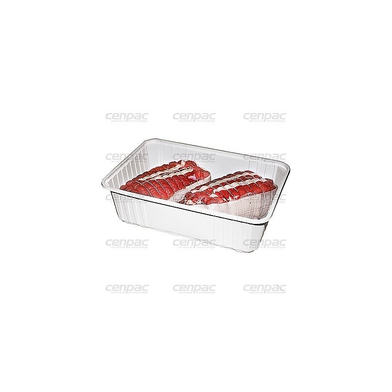 Plateau viande ps rigide blanc 380x260x60mm - colis de 100 - colis de 100 plateaux
