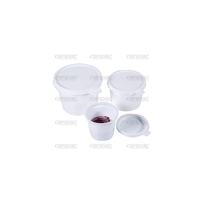 Pot creme pp blanc+couvercle 100cl - colis de 200 pots - colis de 200 pots