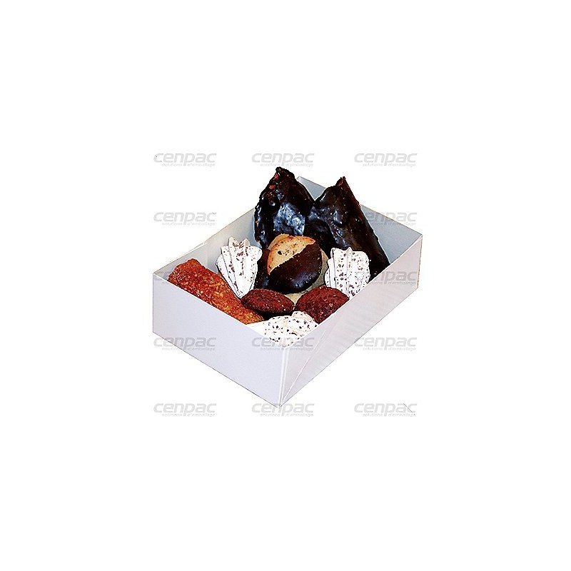 Caissette carton blanc sans couvercle 13x10x5cm n°14 - colis de 100 boites - colis de 100 caissettes