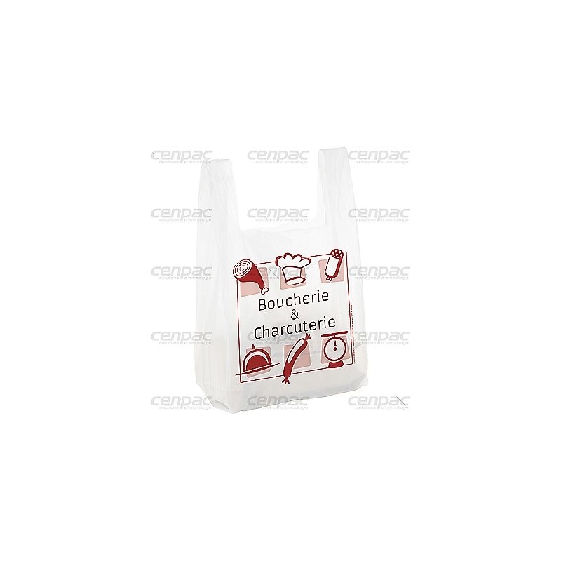 Sac bretelle liasse pebd blanc 50µ 30x50x14 cm - colis de 500 - colis de 500
