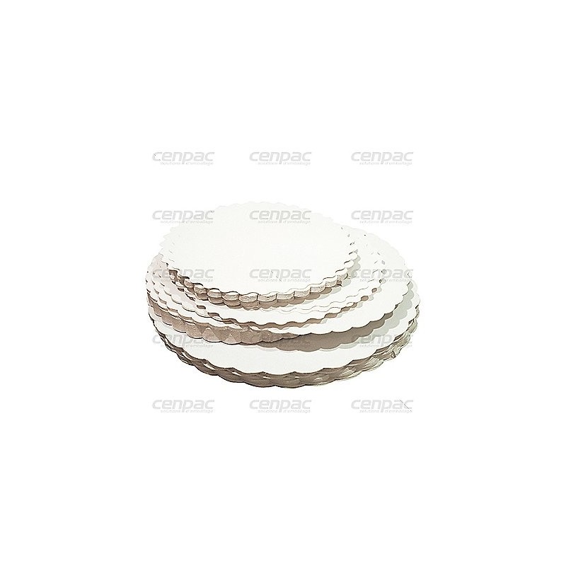 Rond patissier carton blanc 32cm diam ext 420gr/m² - colis de 250 - colis de 250 ronds
