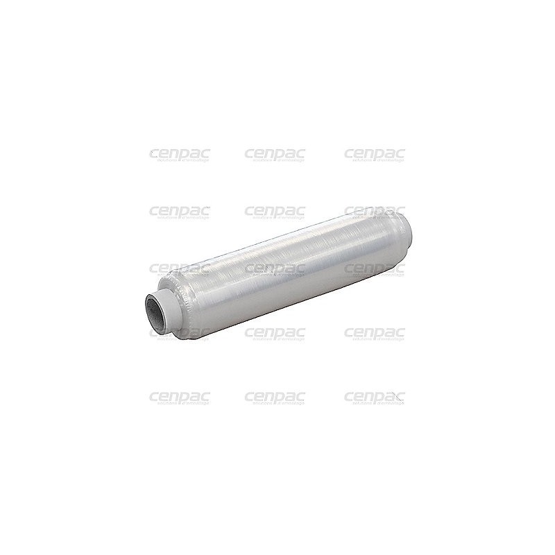 Film pre - etire manuel confort 6,5µ 390mmx600m transparent - qual souffle bords retournes colis de 6 bobines