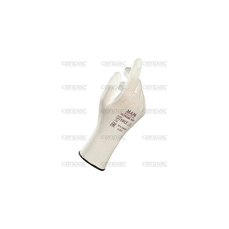 Gant de dexterite ultrane 550 taille 10 coloris blanc - sachet de 10 paires - sachet de 10 paires