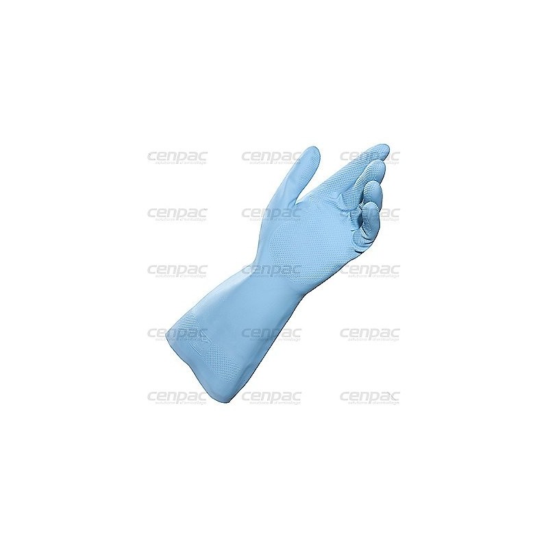 Gant de menage vital 117 - taille 7 coloris bleu - sachet de 10 paires - sachet de 10 paires