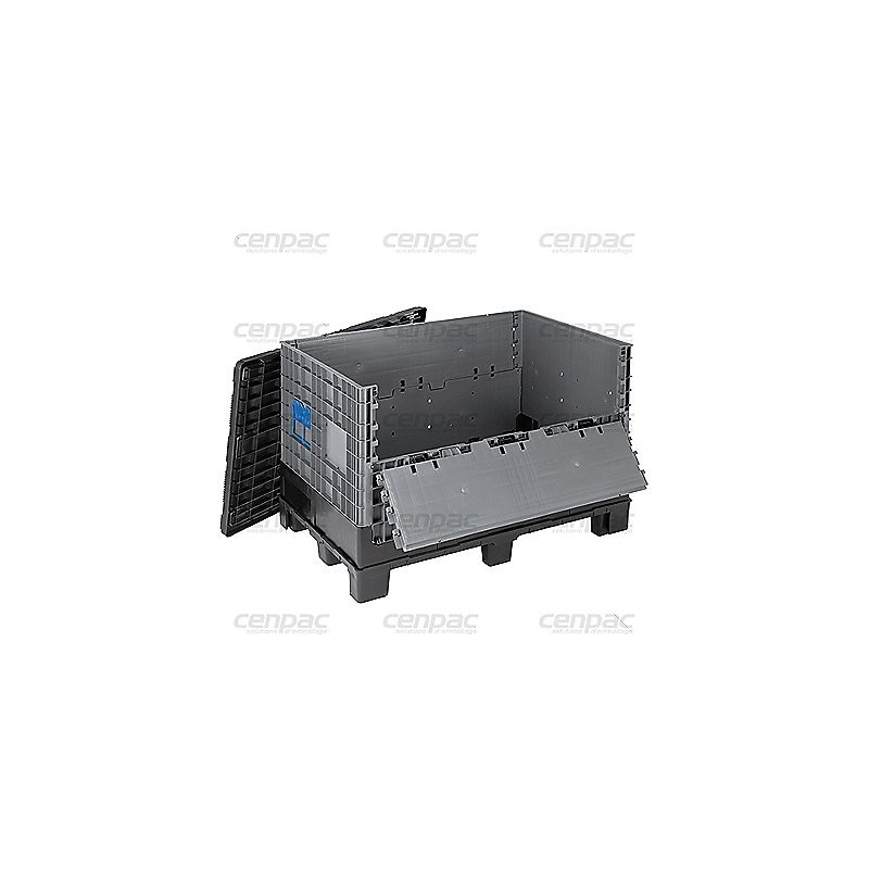 Caisse palette pliante helium 792l dim ext 1200x800x1150mm charge utile 300kg - caisse pal. pliante helium 792