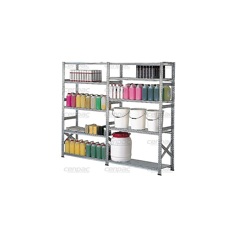 Rayonnage semi lourd galvastar element depart - profondeur 400mm - rayonnage semi lourd galvastar