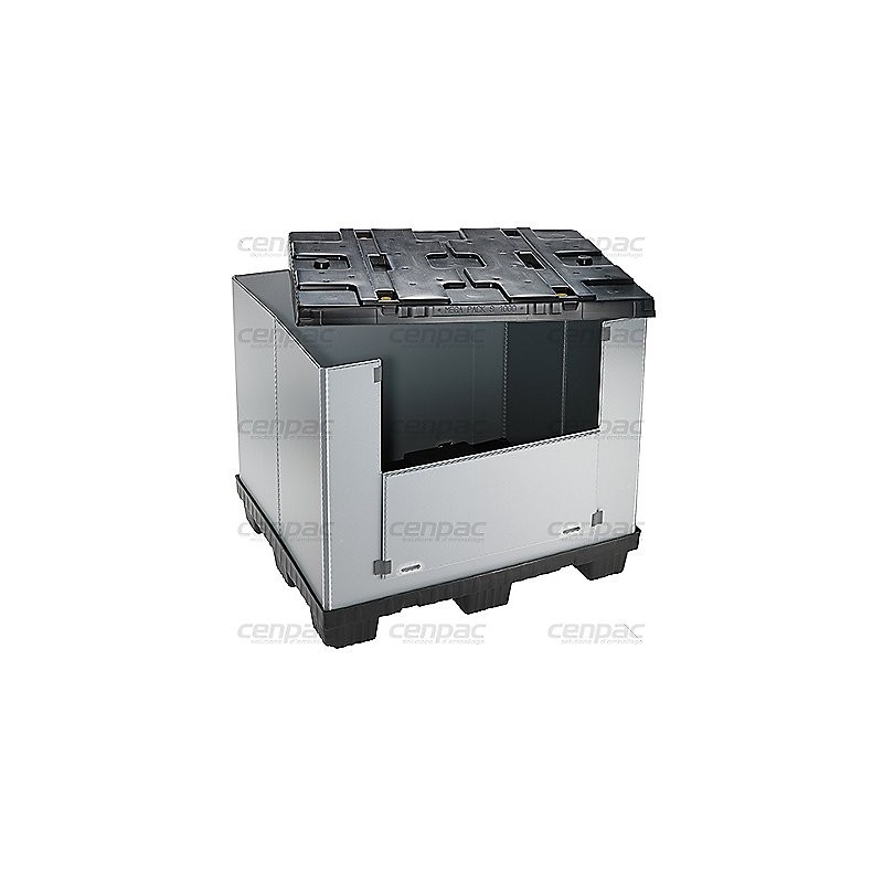 Caisse palette pliante - dim ext. 1150x950x820mm - charge max. 500kg - caisse palette pliante