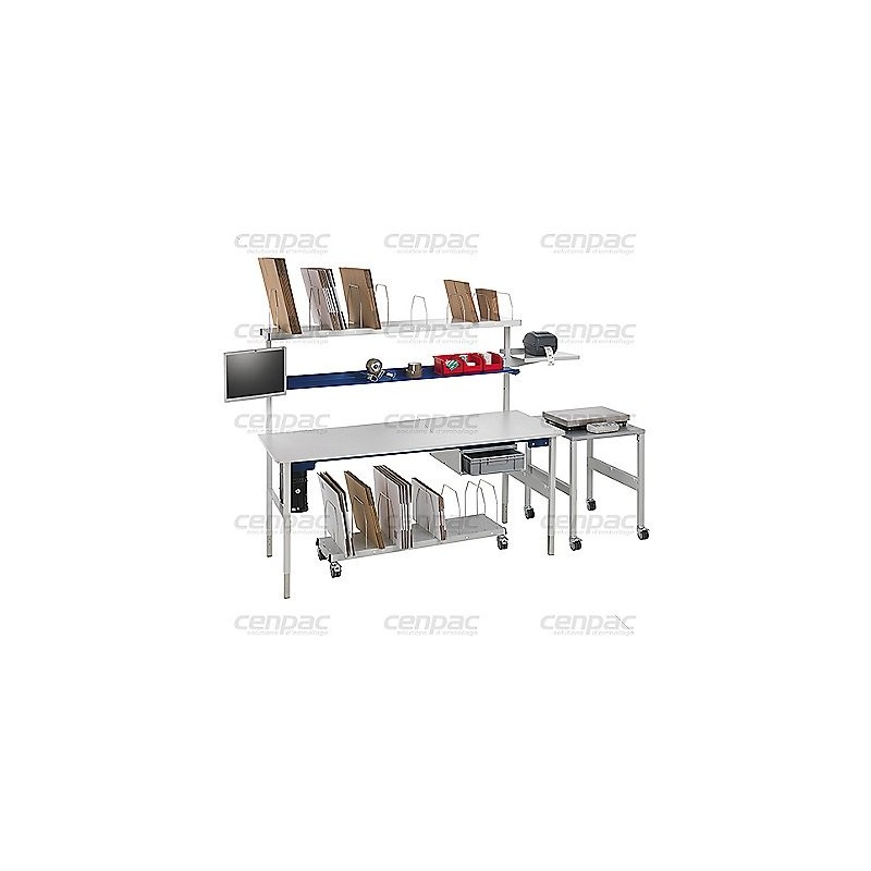 Rayonnage mobile - avec 8 separateurs h 300mm - charge max. 100kg - rayonnage mobile