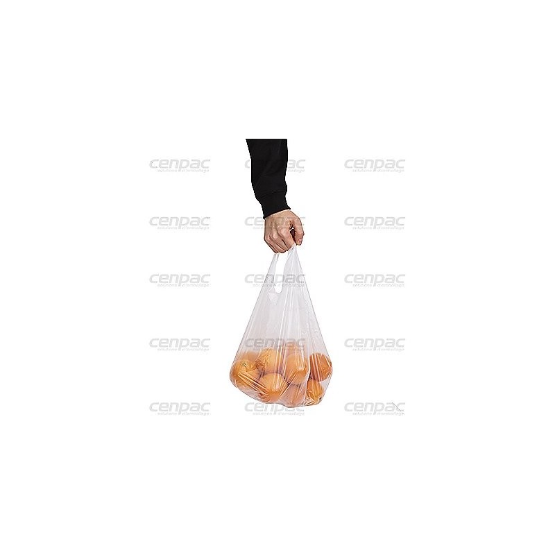 Sac bretelle bio 12µ - 23x45x12 cm translucide - colis de 3000 sacs - colis de 3000 sacs