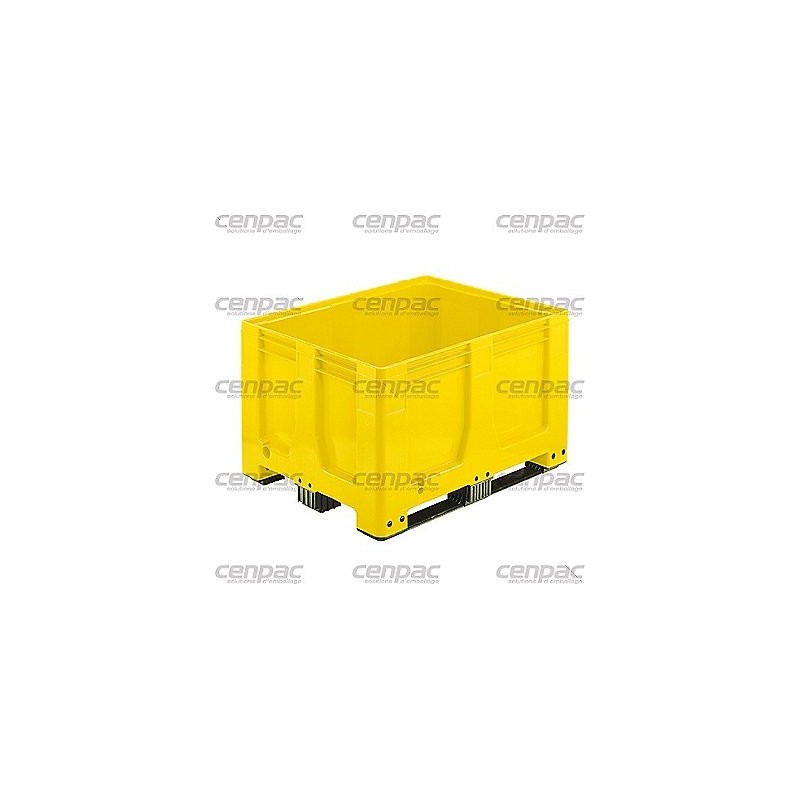 Caisse palette bleu - 600l dim ext 1200x1000x760mm charge utile 500kg - 1 caisse palette couleur