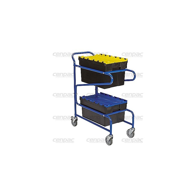 Chariot pour bacs - 435x975x1110mm - charge max. 100 kg - chariot pour bacs