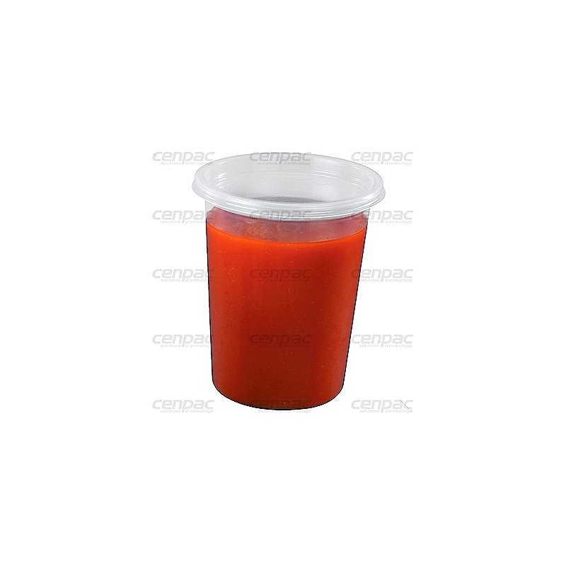 Pot pp trans. microgourmet - 350 cc d115x56 mm - ref po360tpp colis de 500 - 1 colis de 500 pots