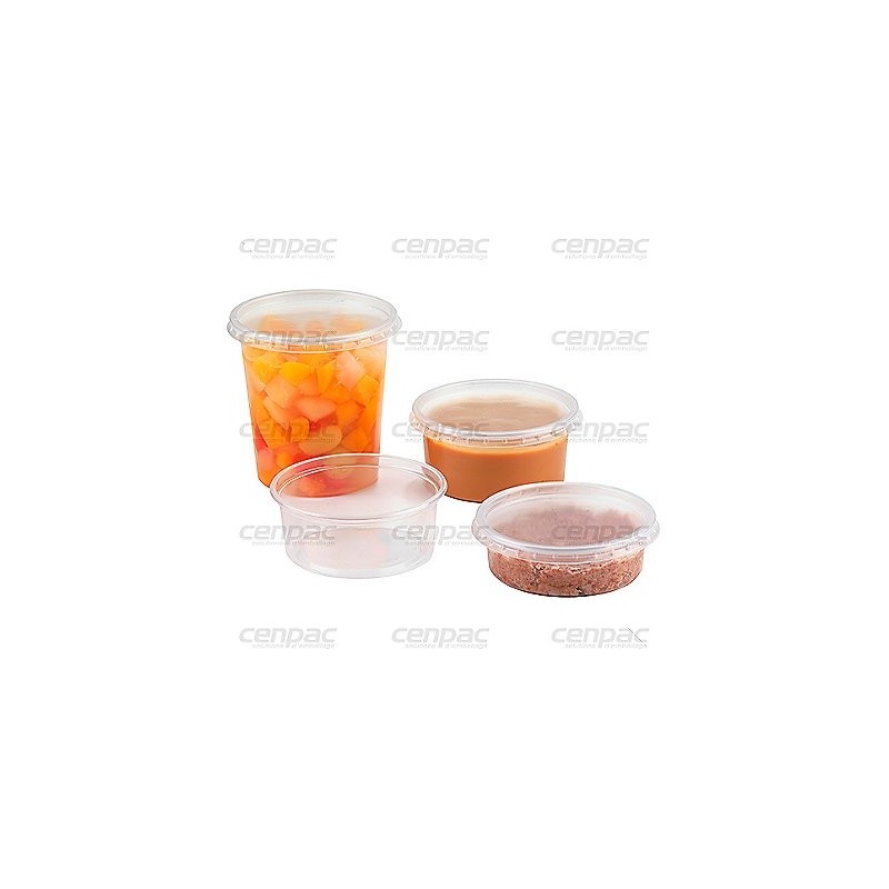 Pot pet transparent 1000 cc 32 oz d117x141 mm - ref dm32x colis de 500 - 1 colis de 500 pots