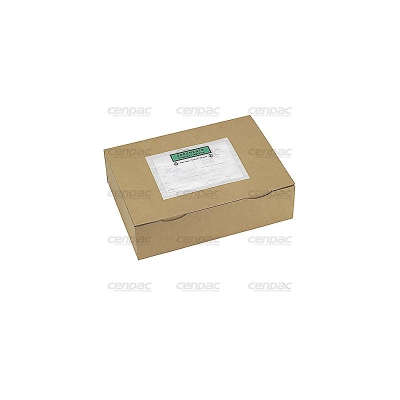 Pochette porte document adhesif papier - 228x120 mm format 1/3 a4 impri colis de 1000 - colis de 1000