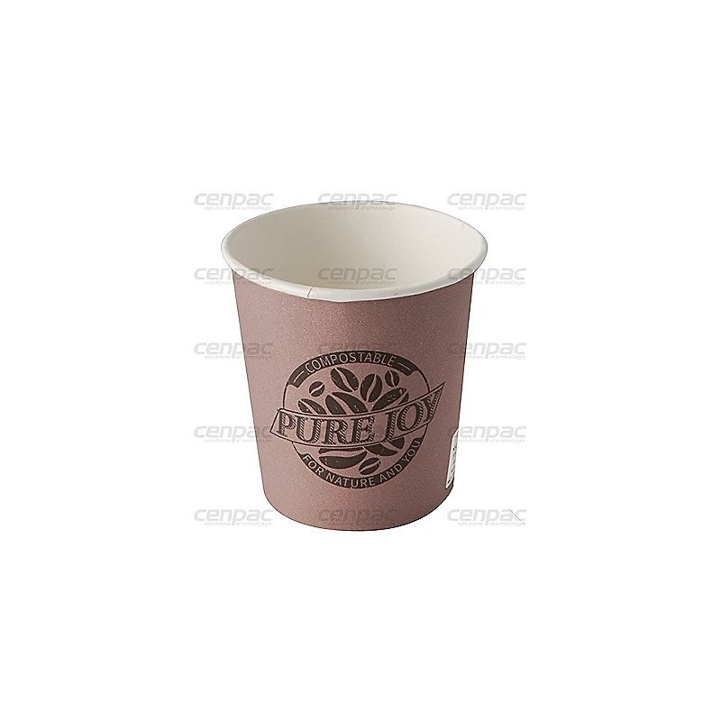 Gobelet carton biodegradable violet 10c diam 60mm x h 60mm - colis de 2000 - colis de 2000 gobelets 10 cl