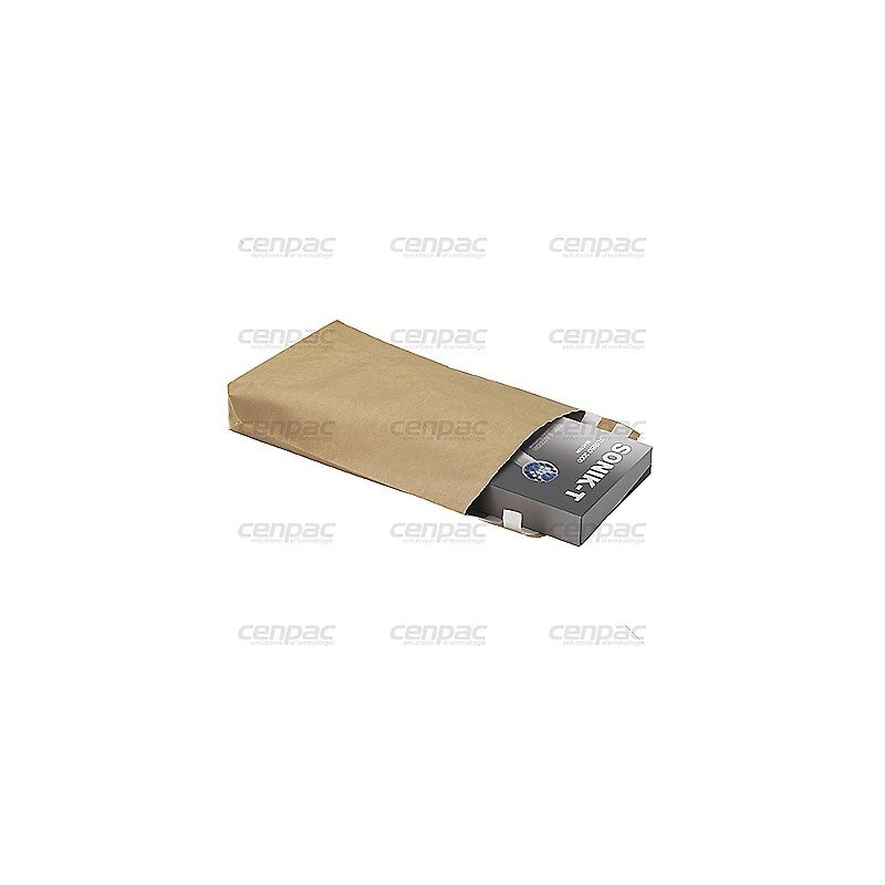 Pochette kraft brun 2 plis avec r 90+40gm² 380x480mm + sdf 80mm colis de 150
