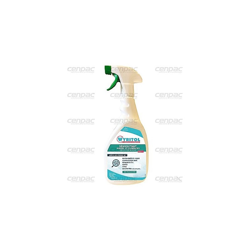 Desinfectant wyritol - mains surfaces et textile - pulverisateur 750ml - colis de 6 flacons