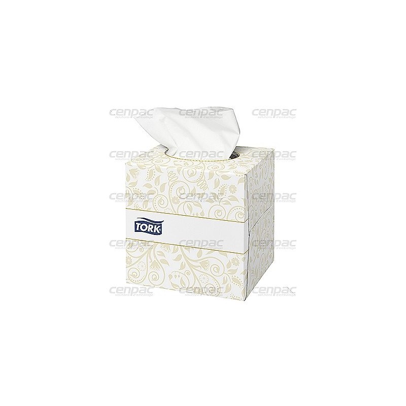 Mouchoirs tork - 21x25,5 cm - boites de 100 - colis de 30 btes de 100 mouchoi