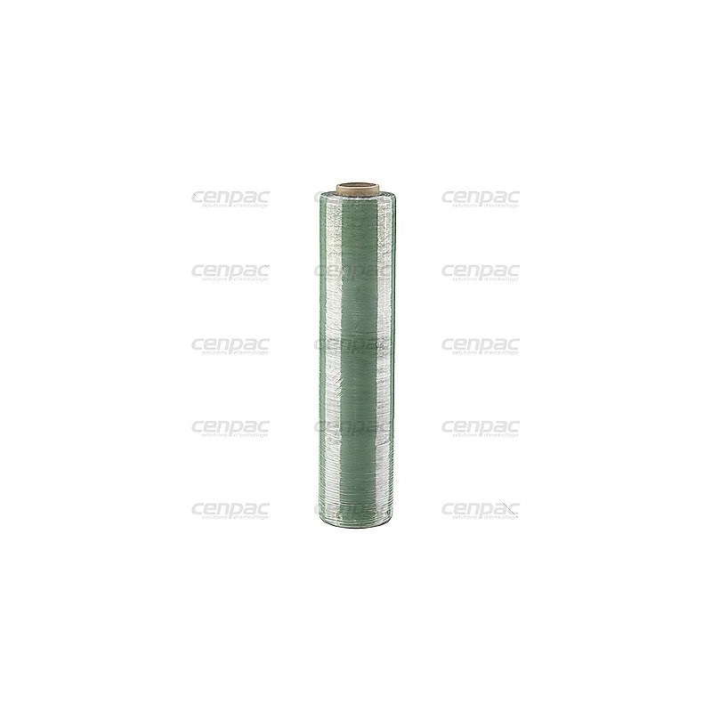 Film etirable manuel recyclé bleu - 17µ 450mmx300m 2,35kg 80% recycle manuel cast bleu - colis de 6 bobines