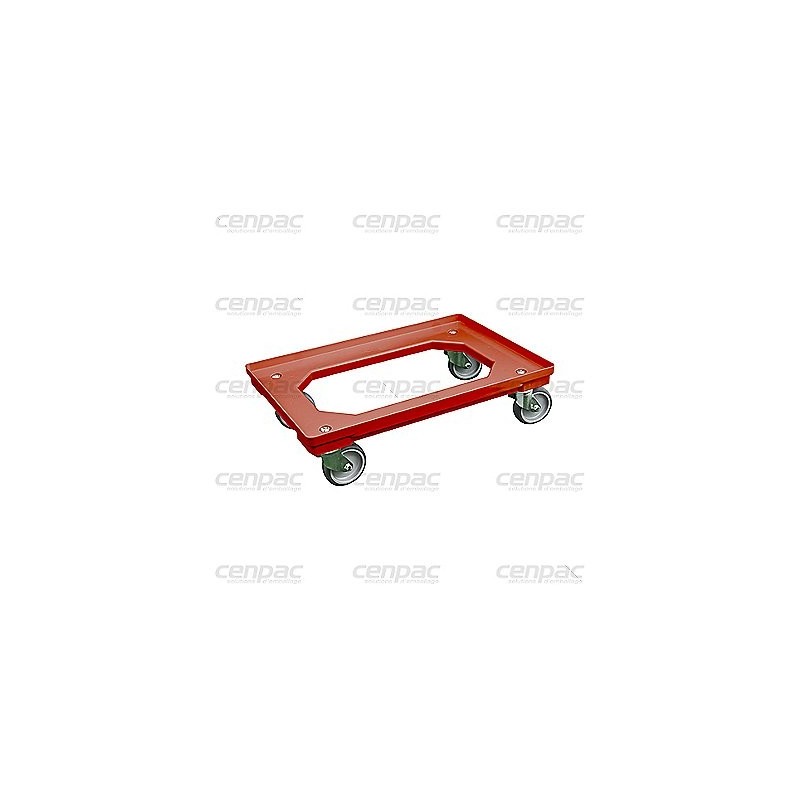 Chariot pour bacs europe bleu 604x404x170mm - charge utile 300kg - un chariot pour bac norme europe bleu
