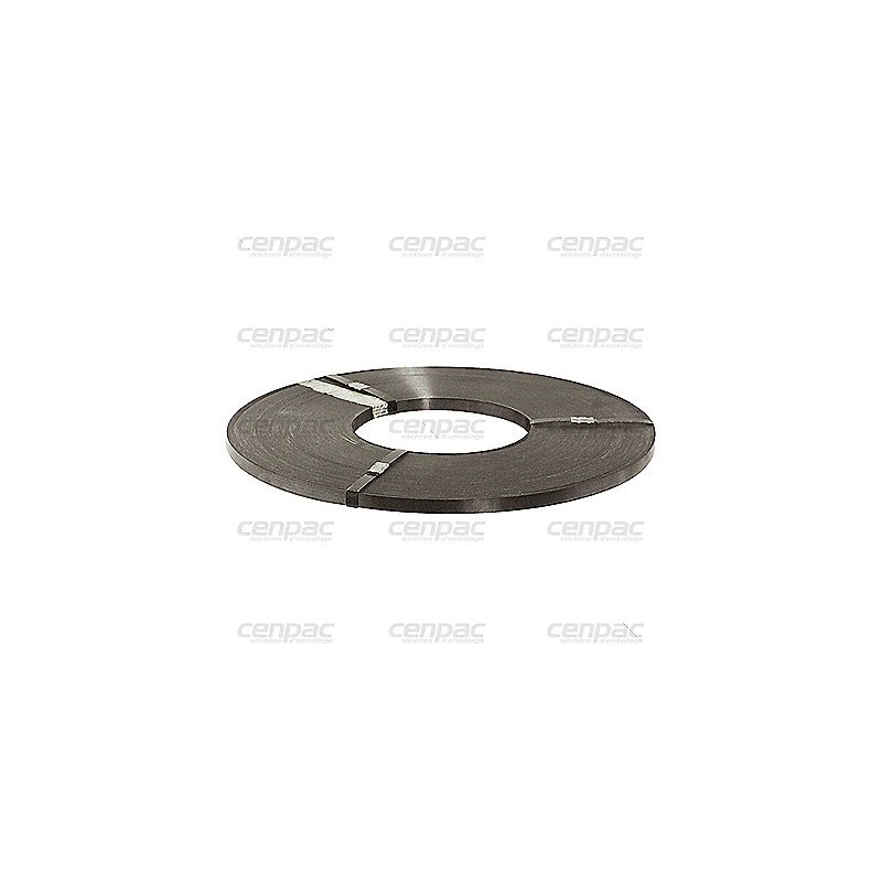 Feuillard manuel acier bleui - ep 0,5mm droit 16mm - bobine