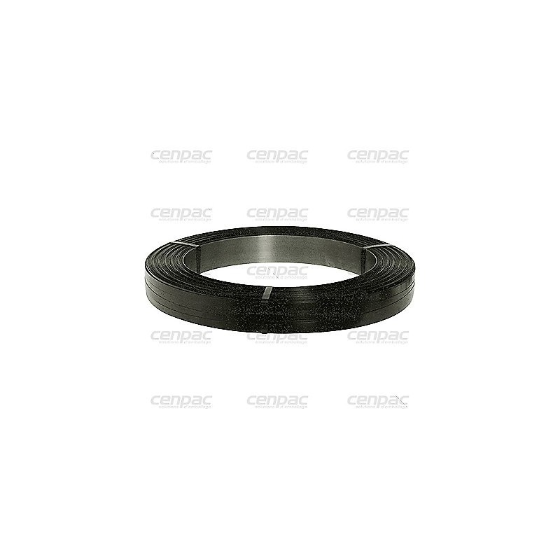 Feuillard manuel acier noir laque ep 0,5mm trancanne 19mm - bobine
