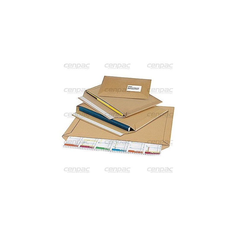 Pochette postale carton microcanne 460x360mm + bande adhésive - colis de 100