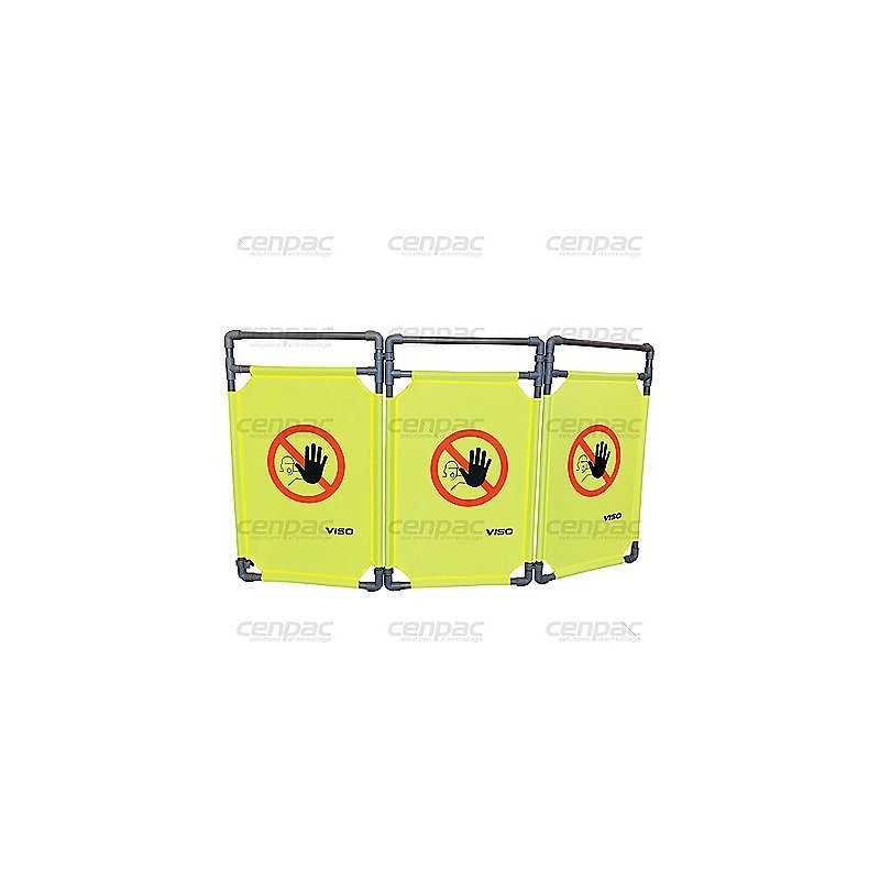 Barrière de travaux - h 1000 x l 1700 mm - 3 panneaux détachables - barrière de travaux