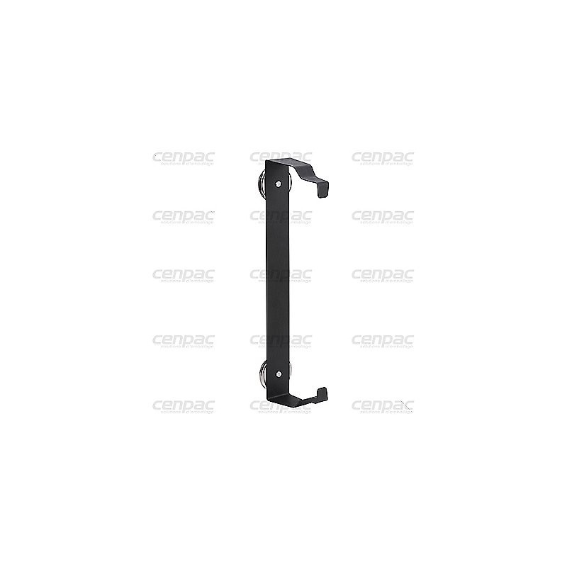 Porte rouleau magnetique - noir - 152x81x457mm - acier enduit en poudre - un porte rouleau