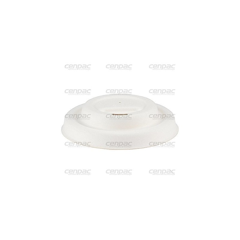 Couvercle gobelet 10 cl pulpe blanc diam 60mm - colis de 2000 couvercles - colis:2000 couvercles
