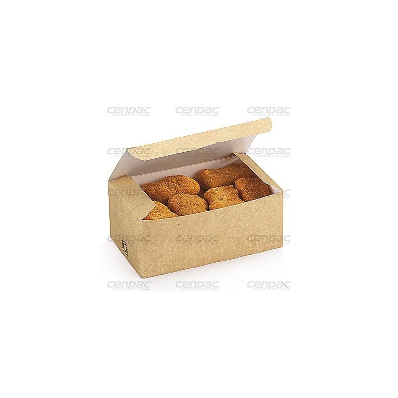 Lunch box kraft brun - 22,8 x 12,4 x 7,8 cm - colis de 250 - colis de 250 boites