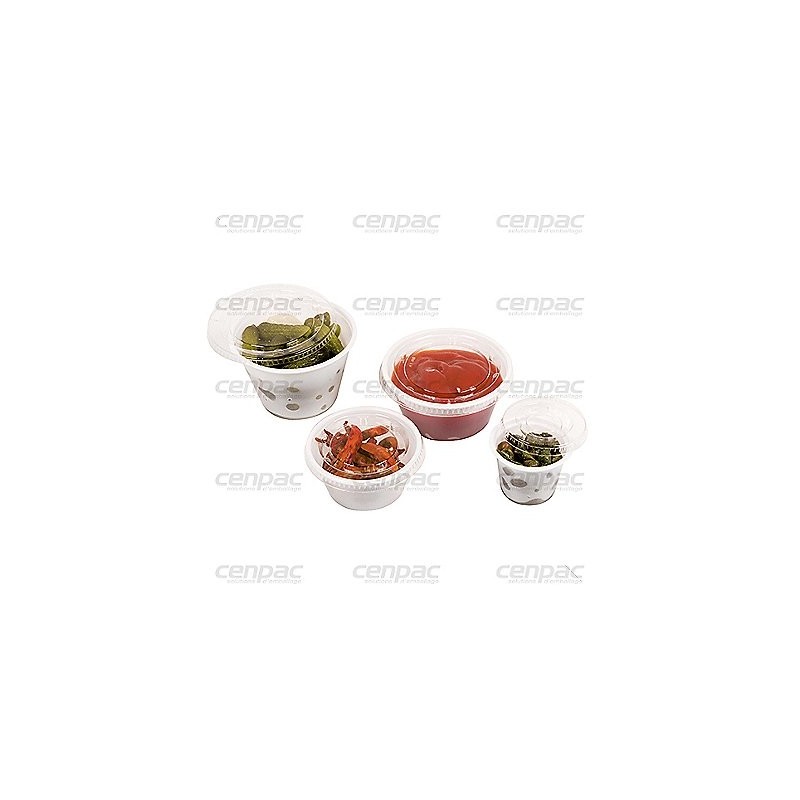 Pot a sauce pet transparent 6cl diam 62 x ht 30 mm - colis de 2500 - colis de 2500 pots