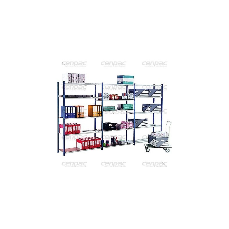 Lot 2 tablettes tubulaires - l97xp40cm prospace+ - un lot