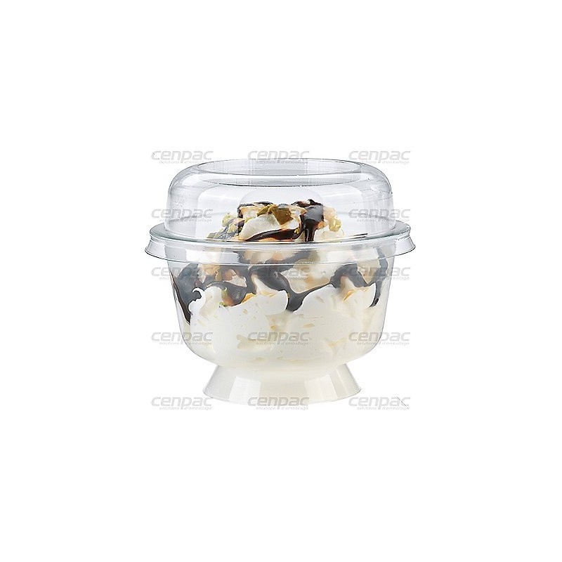Coupe dessert pet transparent - 15cl - colis de 1000 couvercles