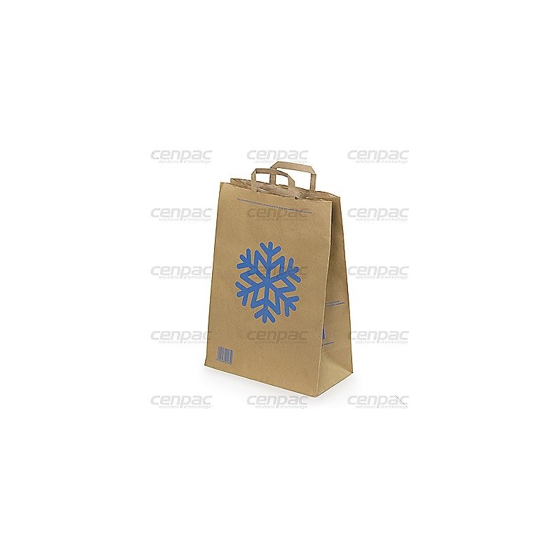 Sac kraft brun surgeles - 32x45x16cm - colis de 175 sacs
