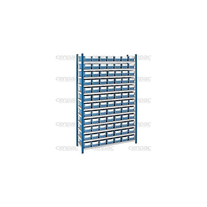 Kit de rayonnage et bacs tiro 1240x400x2000mm - 54 bac 12l - un roll