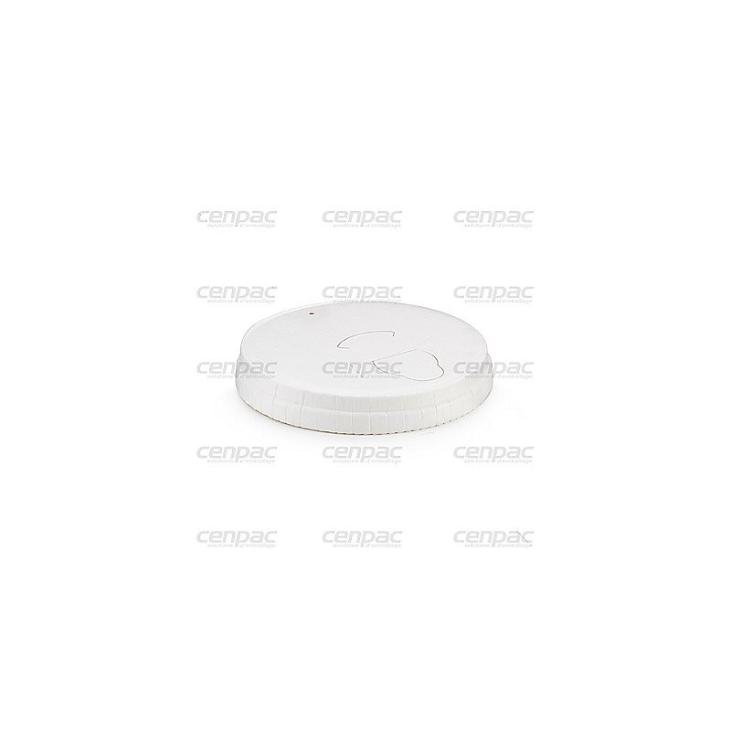 Couvercle carton blanc pour gobelet 45 cl - colis de 1000 couvercles