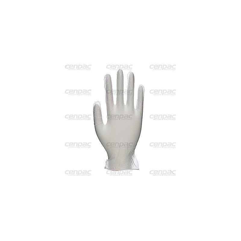 Gant vinyle poudre transparent - taille 8/9 large - boite de 100 - colis de 10 btes x 100 gants