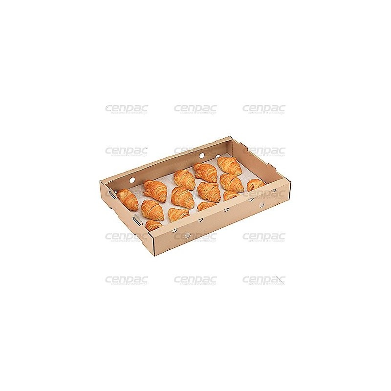 Plateau transport carton brun 560x420x75mm - 1 colis de 50 plateaux