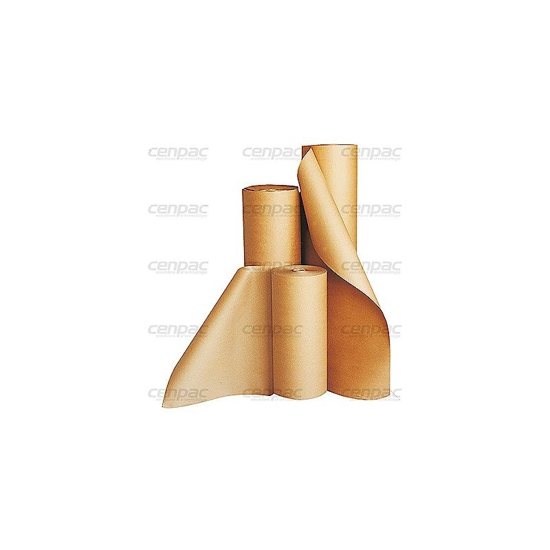 Papier kraft naturel en rouleau 125 100cmx200m mandrin 50mm - diam 20cm env 26kg - bobine