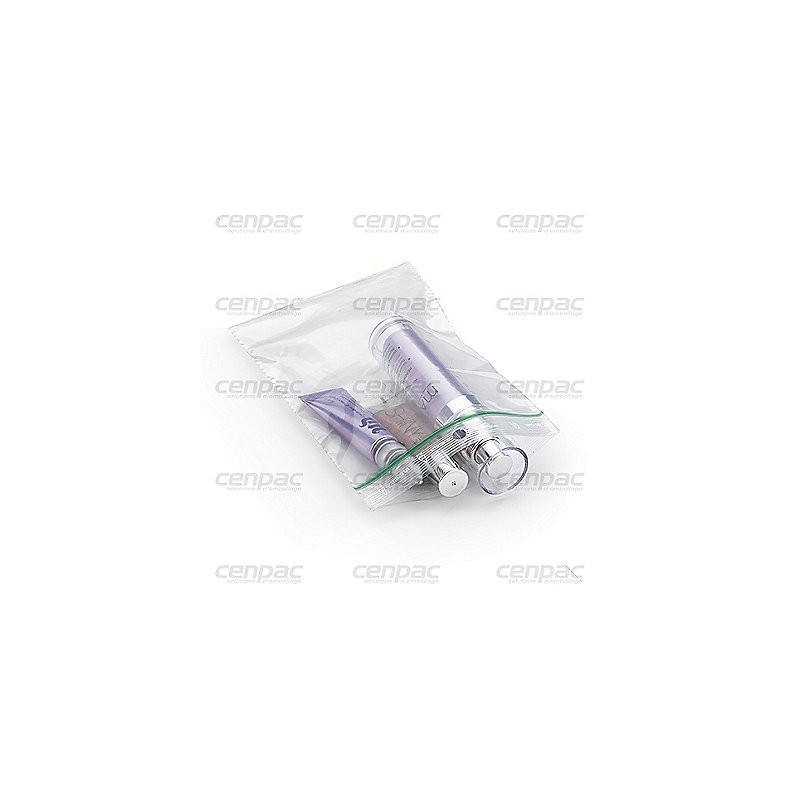Sac plat zip pebd recycle transparent 60x80mm 60µ - colis de 1000 sacs