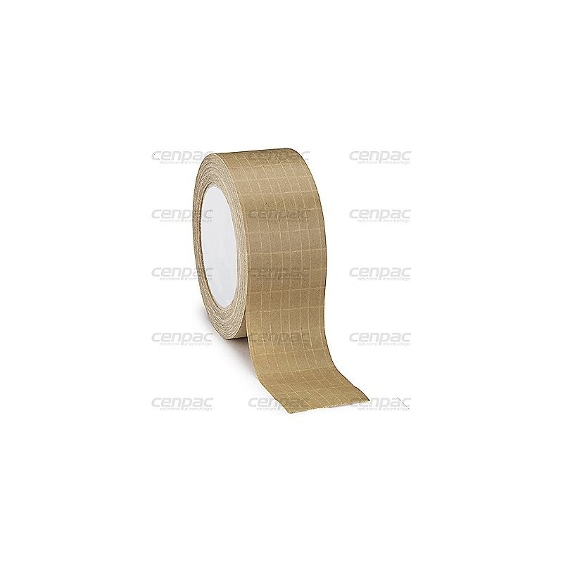 Rouleau papier armé Hot melt 125g havane 75mmx25m - colis de 24