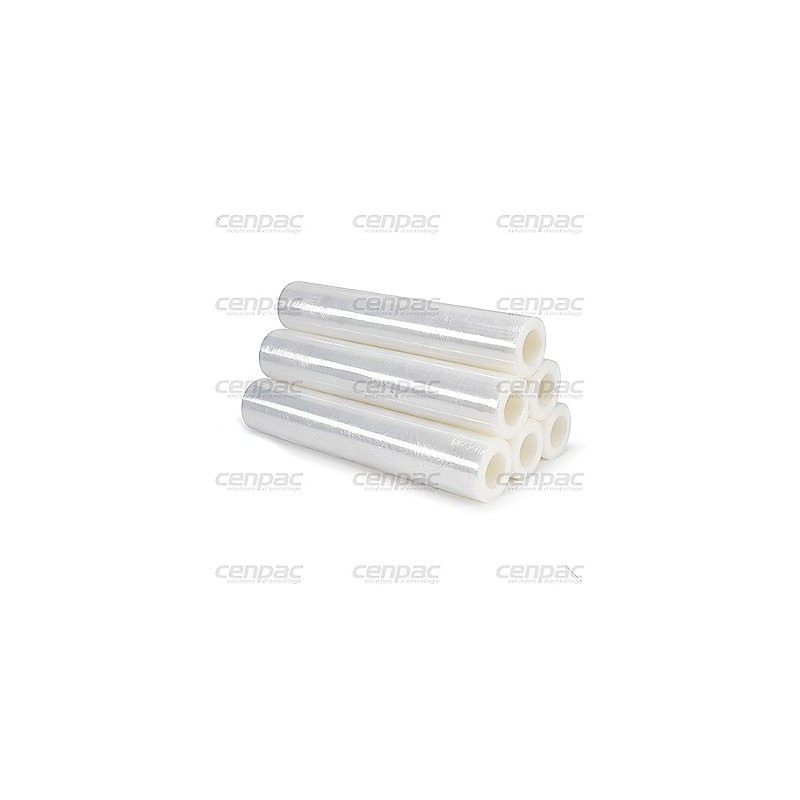 Film etirable manuel transparent sans mandarin 17µ 450mmx270mm - colis de 6 bobines