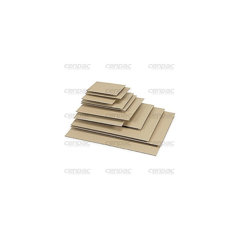 Plaque carton ondule double cannelure - 117x77cm - paquet de 25