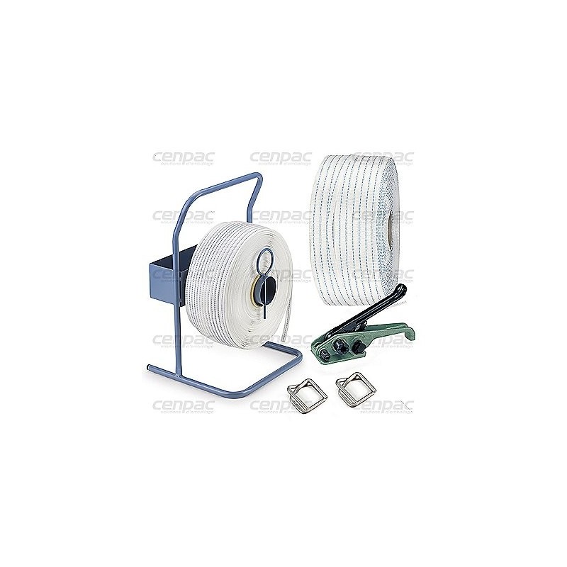 Pack cerclage feuillard textile tissé  13X1100 PACK