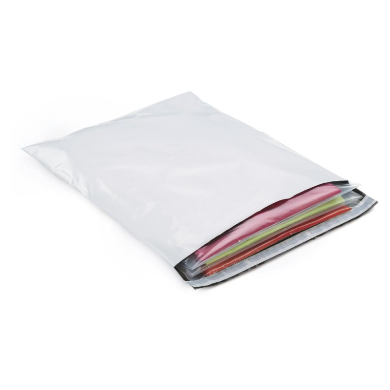 Mini colis pochette plastique opaque recyclé 32,5x40 cm - Paquet de 100