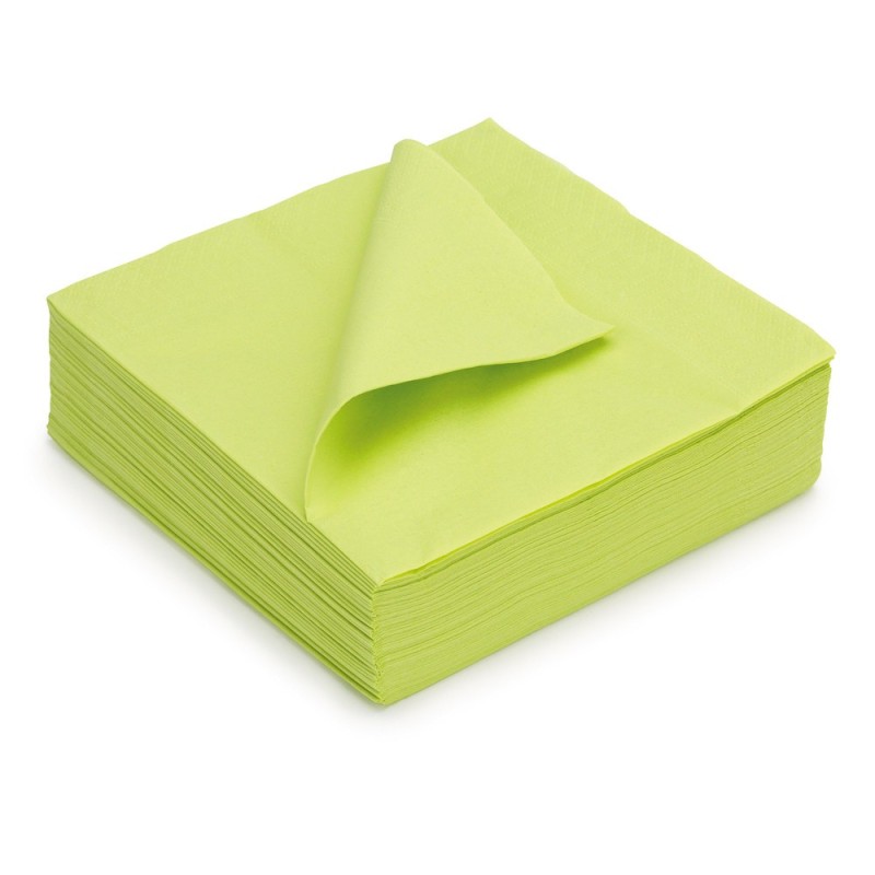 Serviette couleur vert anis - Paquet de 2000