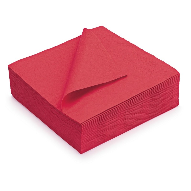 Serviette couleur rouge - Paquet de 2000