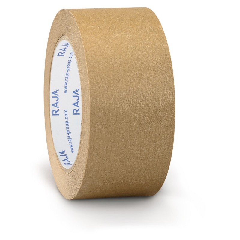 Mini-colis ruban adhésif papier kraft 70 g/m² brun RAJA 50 mm x 50 m - Paquet de 6